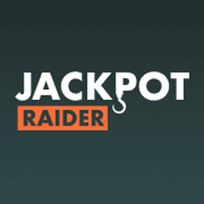 Screenshot of Jackpot Raider Casino lobby interface showing game categories and promotional banners